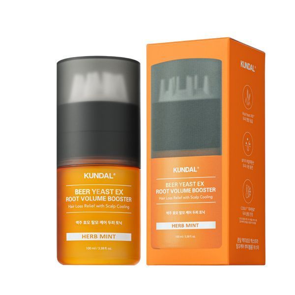 Тонік для прикорневого об'єму Kundal Beer Yeast Ex Root Volume Booster Herb Mint, 100 мл NC004589 фото
