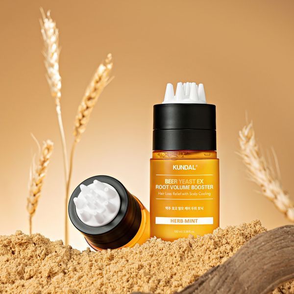 Тонік для прикорневого об'єму Kundal Beer Yeast Ex Root Volume Booster Herb Mint, 100 мл NC004589 фото