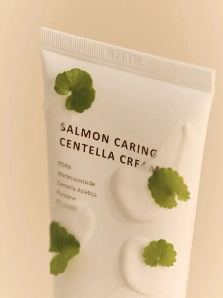 Ревіталізуючий крем для обличчя Heveblue Salmon Caring Centella Cream, 100 мл NC004148 фото