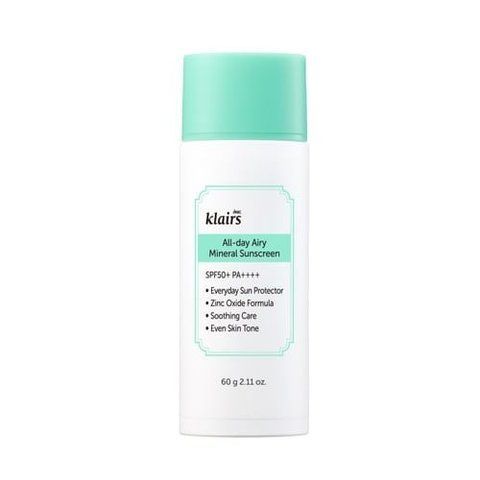 М&rsquo;який мінеральний сонцезахисний крем DEAR KLAIRS All-day Airy Mineral Sunscreen, 60 мл NC002390 фото