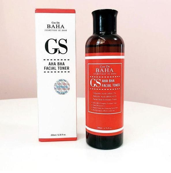 Тонік-ексфоліант з кислотами Cos de Baha AHA / BHA GS Toner, 200 мл NC000513 фото
