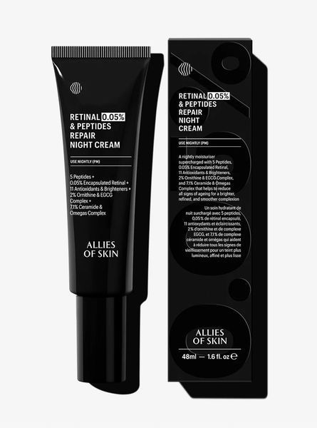 Крем нічний антивіковий з ретиналем 0.05% Allies of skin Retinal & Peptides Repair Night Cream, 48 мл NC003984 фото