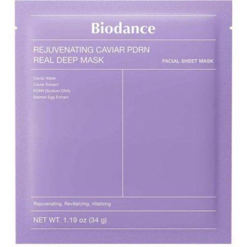 Омолоджуюча гідрогелева маска Biodance Rejuvenating Caviar PDRN Real Deep Mask з ікрою і PDRN, 1шт NC004067 фото
