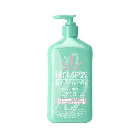 Молочко Огірок, алое, цераміди + В3 Hempz beauty actives cucumber & aloe moisturiser 500ml NC001886 фото