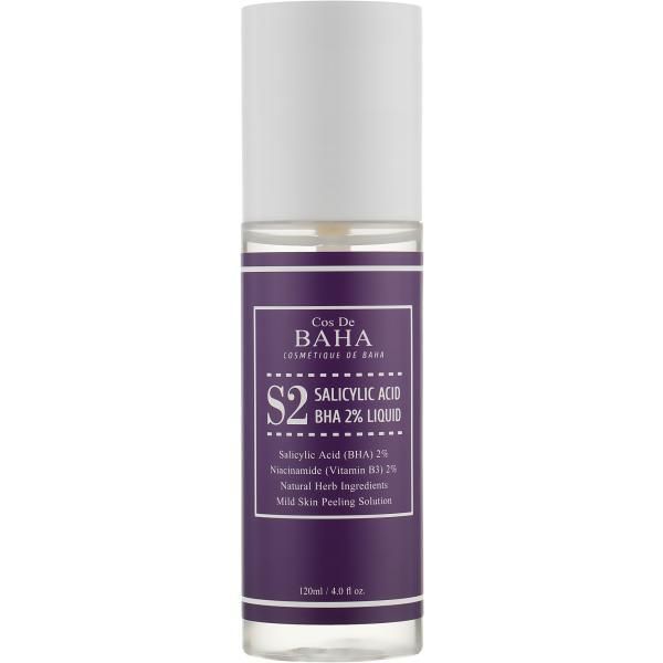 Тонік для лікування прищів і звуження пор Cos De Baha Salicylic Acid BHA 2% Liquid, 120 мл NC000515 фото