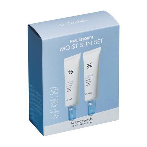 Набір зволожуючих сонцезахисних кремів SPF 50+/PA++++ Dr.Ceuracle Hyal Reyouth Moist Sun Duo Set, 2 х 50 мл NC002778 фото