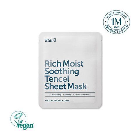 Зволожуюча заспокійлива тканинна маска DEAR KLAIRS Rich Moist Soothing Tencel Sheet Mask, 25 мл NC002392 фото