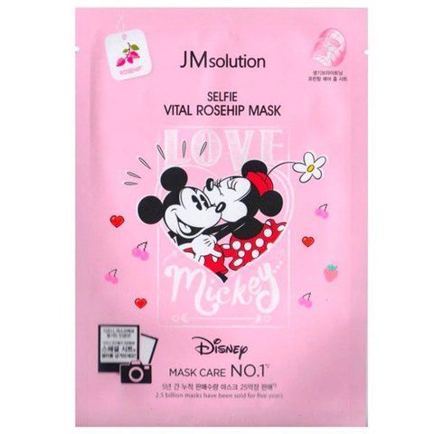 Тканинна маска для обличчя освіжаюча з екстрактом шипшиниJMsolution Disney Selfie Disney Selfie Vital Rosehip Mask, 30 ml NC002016 фото