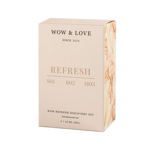 Набір для комплексного догляду за волоссям WOW&LOVE Refresh Discovery Set, 3 х 30 мл NC004598 фото