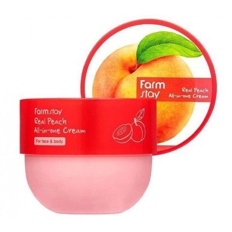 Крем для тіла з екстрактом персика FarmStay Real Peach All-In-One Cream, 300 мл NC002224 фото