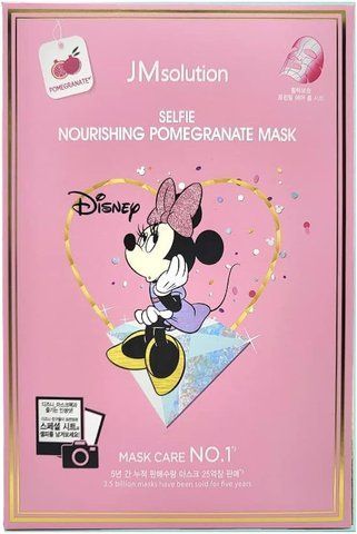 Тканинна маска для обличчя зміцнювальна з екстрактом граната JMsolution Disney Selfie Nourishing Pomegranate Mask, 30 ml NC002017 фото