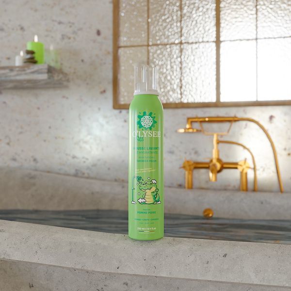 Дитяча крем-пінка для купання 3 в 1 з ароматом яблука та груші O'LYSEE Whipped Shower Foam Apple & Pear, 250 мл NC004676 фото