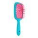 Гребінець для волосся Janeke Superbrush small бірюзовий з рожевим NC003017 фото