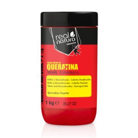 Маска відновлююча з кератином Real Natura MASCARA SEM SAL CARGA RAPIDA DE QUERATINA CINDERELA, 1000 мл NC003988 фото