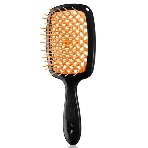 Гребінець для волосся Janeke Superbrush чорний з жовтогарячим NC000576 фото