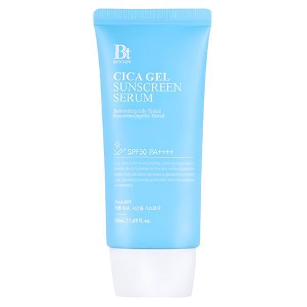Зволожувальна сонцезахисна крем-сироватка з центелою Benton CICA Gel Sunscreen Serum SPF50 PA++++, 50 мл NC001993 фото Зволожувальна сонцезахисна крем-сироватка з центелою Benton CICA Gel Sunscreen Serum SPF50 PA++++, 50 мл NC001993 фото