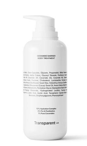 Керамідний бар'єрний догляд за тілом TRANSPARENT-LAB Ceramide Barrier Body Treatment, 400 мл NC002529 фото