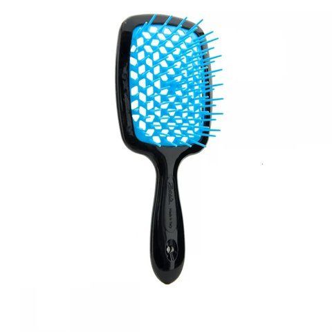 Гребінець для волосся Janeke Superbrush чорний із блакитним NC000577 фото