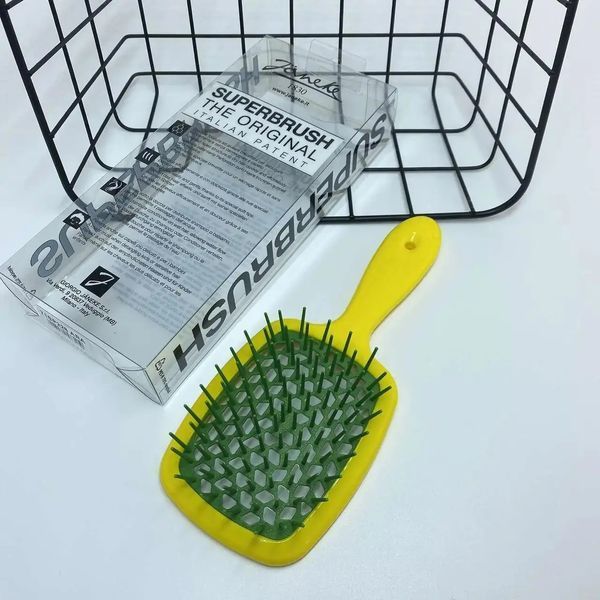 Гребінець для волосся Janeke Superbrush жовтий із зеленим NC001287 фото