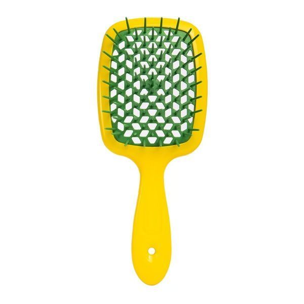 Гребінець для волосся Janeke Superbrush жовтий із зеленим NC001287 фото