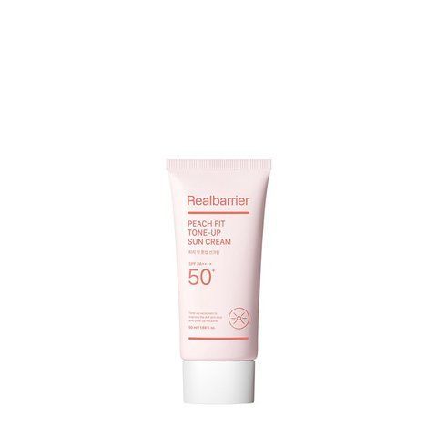 Крем сонцезахисний з персиковим підтоном Real Barrier Peach Fit Tone-Up Sun Cream SPF 50+ PA++++, 50 мл NC003760 фото