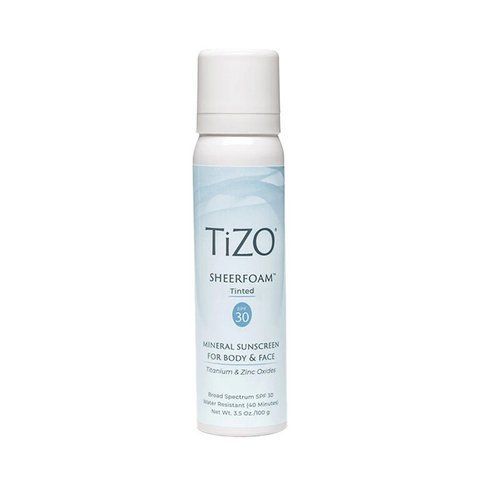 Мінеральна сонцезахисна пінка для обличчя та тіла тонуюча TiZO SheerFoam Body & Face Tinted SPF 30, 100 г NC003719 фото