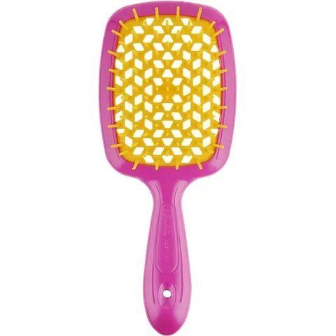 Гребінець для волосся Janeke Superbrush small рожевий з жовтим NC003541 фото