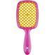 Гребінець для волосся Janeke Superbrush small рожевий з жовтим NC003541 фото