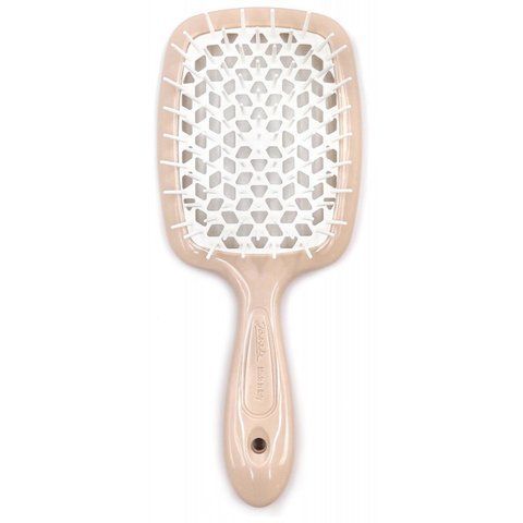 Гребінець для волосся Janeke Superbrush small бежевий з білим NC000628 фото