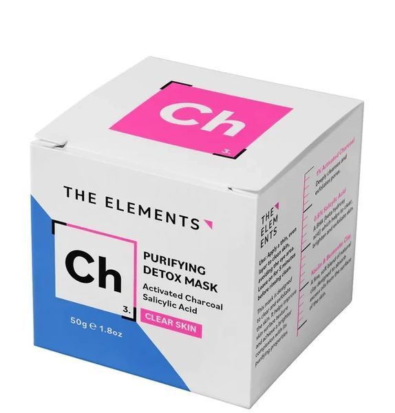 Маска для обличчя "детокс" з активованим вугіллям The Elements Purifying Detox Mask 50g NC000545 фото