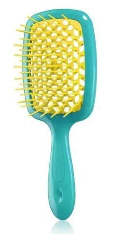 Гребінець для волосся Janeke Superbrush бірюзовий з жовтим NC000581 фото