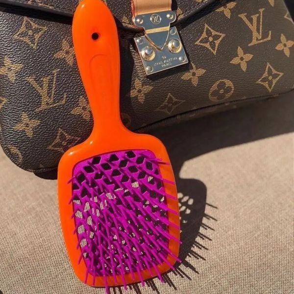 Гребінець для волосся Janeke Superbrush жовтогарячий з фіолетовим NC000583 фото