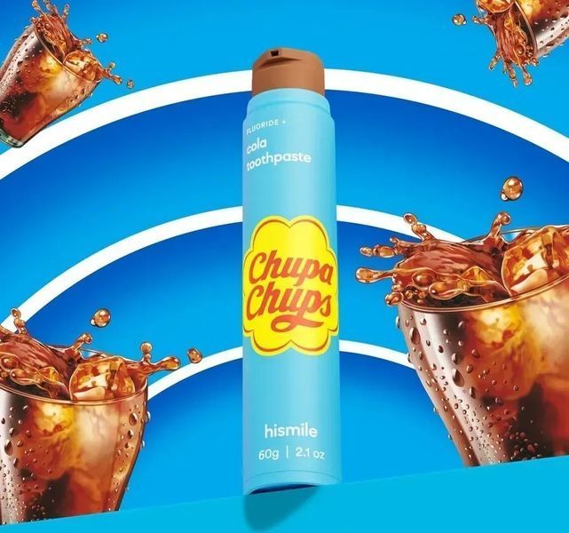 Зубна паста зі смаком кока коли Hismile Chupa Chups Cola Toothpaste, 60 г NC004233 фото
