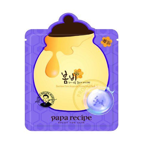 Тканинна маска для зменшення пор з екстрактом меду Papa Recipe Bombee Pore Ampoule Honey Mask 25 g NC002068 фото