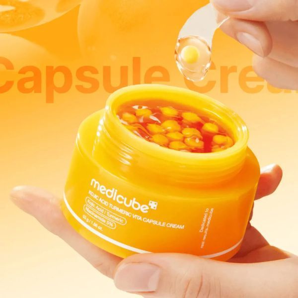 Освітлювальний капсульний крем з койєвою кислотою та куркумою Medicube Kojic Acid Turmeric Vita Capsule Cream, 53 г NC004644 фото