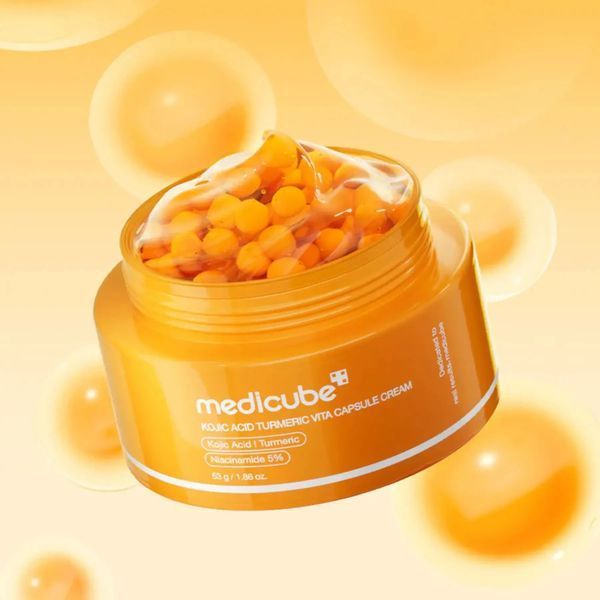 Освітлювальний капсульний крем з койєвою кислотою та куркумою Medicube Kojic Acid Turmeric Vita Capsule Cream, 53 г NC004644 фото