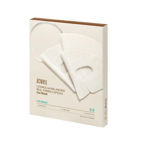 Набір гідрогелевих капсульних масок ACWELL Licorice pH Balancing Real Toning Capsule Mask Sheet, 4 шт NC004399 фото