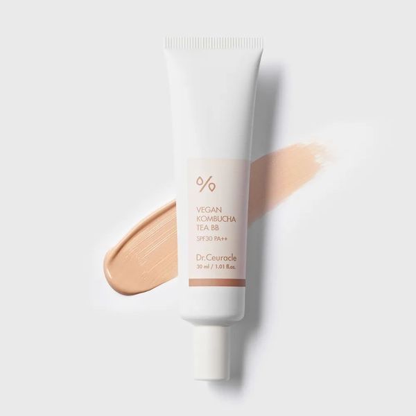 Веганський тональний ВВ-крем з екстрактом комбучі Dr.Ceuracle Vegan Kombucha Tea BB Cream SPF 30/PA++, 30мл NC001071 фото