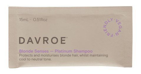 Тонуючий шампунь для світлого волосся DAVROE Blonde Senses Platinum Shampoo, 15 мл NC004479 фото