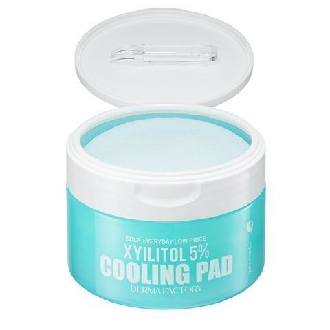 Охолоджуючі та заспокійливі тонер-педи DERMA FACTORY Xylitol 5% Cooling Pad, 70шт NC003917 фото