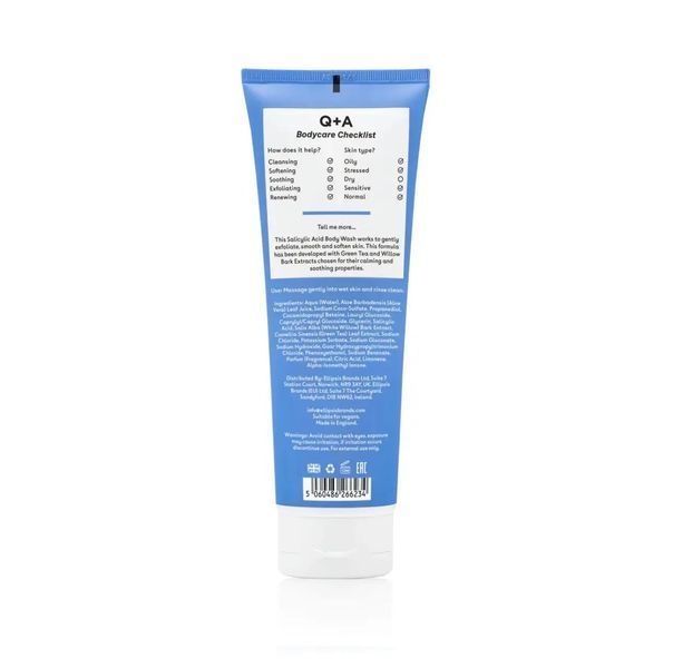 Очищуючий гель для тіла з саліциловою кислотою Q+A Salicylic Acid Body Wash, 250 ml NC001487 фото Очищуючий гель для тіла з саліциловою кислотою Q+A Salicylic Acid Body Wash, 250 ml NC001487 фото