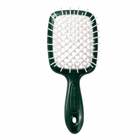 Гребінець для волосся Janeke Superbrush смарагдовий з білим NC004278 фото