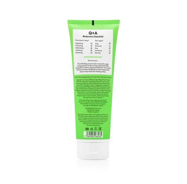 Скраб для тіла з AHA-кислотами Q+A AHA Exfoliator Body Scrub, 250 ml NC001488 фото Скраб для тіла з AHA-кислотами Q+A AHA Exfoliator Body Scrub, 250 ml NC001488 фото