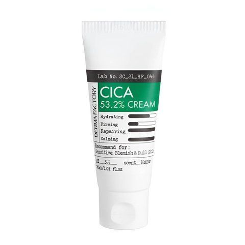 Заспокійливий, зволожуючий та відновлюючий крем Derma Factory Cica 53.2% Cream, 30 мл NC004193 фото