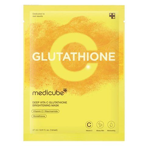 Тканинна маска з вітаміном С та глутатіоном для освітлення та сяйва Medicube Deep Vita C Glutatihione Brightening Mask, 27 мл * 1 шт NC003805 фото