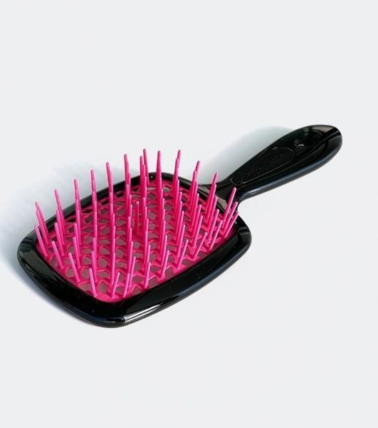 Гребінець для волосся Janeke Superbrush small Чорний з рожевим NC000636 фото