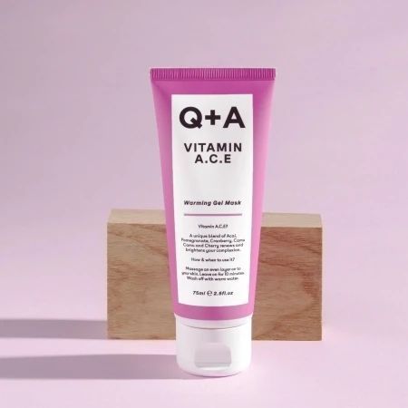 Мультивітамінна маска для обличчя Q+A Vitamin A.C.E. Warming Gel Mask, 75 мл NC000196 фото
