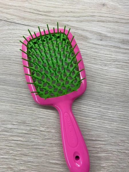 Гребінець для волосся Janeke Superbrush рожевий із зеленим NC000625 фото