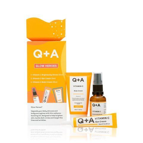Подарунковий набір для сяяння шкіри Q+A Glow Heroes Gift Set, 50 мл + 30 мл + 15 мл NC002683 фото