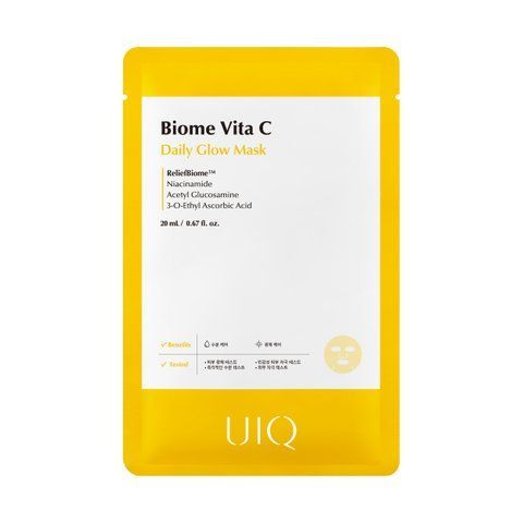 Освітлювальна тканинна маска з вітаміном C UIQ Biome Vita C Daily Glow Mask, 20 мл NC003903 фото